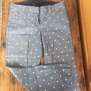 JCrew polka dot work pants!